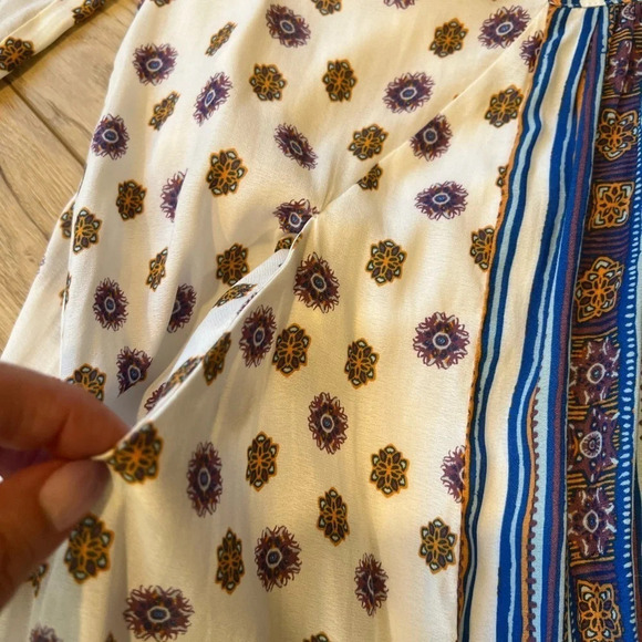 Free People Rain Shine Swing Dress Sz Small, Missing String To Lace Up - Picture 9 of 10